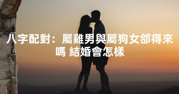 八字配對：屬雞男與屬狗女郃得來嗎 結婚會怎樣